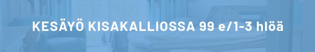 Kesäyö Kisakalliossa 99 e / 1–3 hlöä